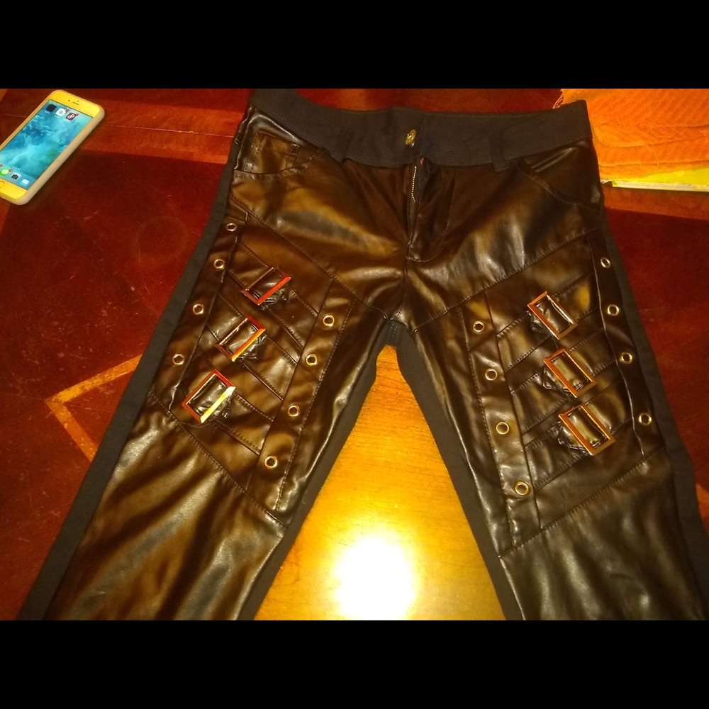 Leather rocker pants